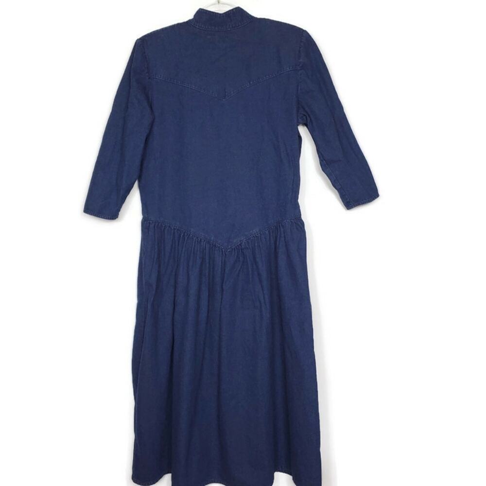 Vintage Trego's Westward pearl snap denim dress - Picture 2 of 12